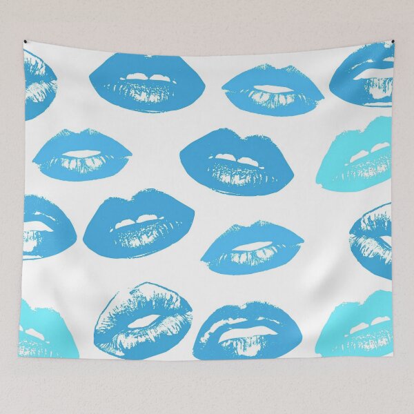 Item preview, Blue lips, abstract art designed and sold by zeljana0504.