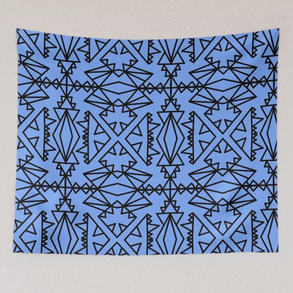 Item preview, blue geometric pattern designed and sold by bmiller64.