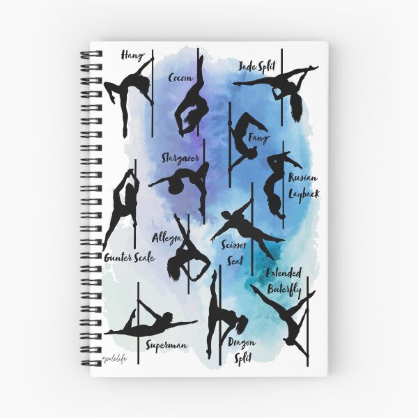 Item preview, Pole Dancing Moves Silhouettes on Blue Lagoon designed and sold by PoleLife.