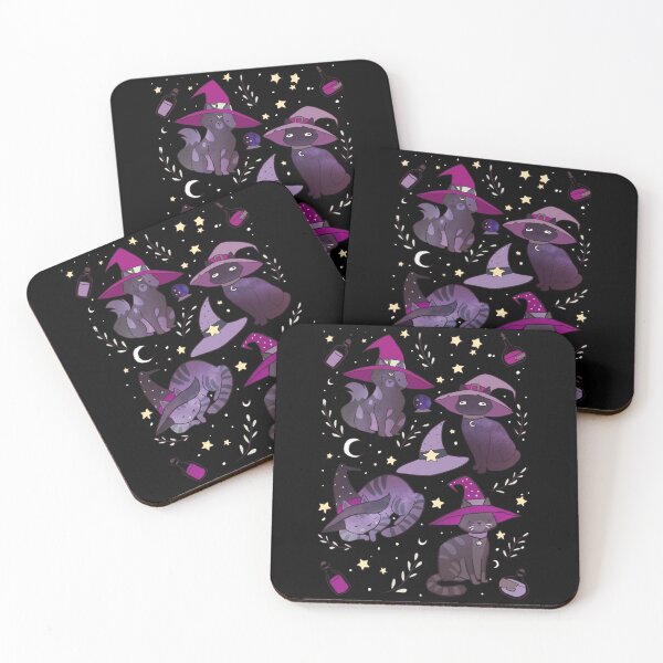 Item preview,  Cosmic magical galaxy cat witches pack - cute witch cat with fantasy items purple witch designed and sold by Yarafantasyart.