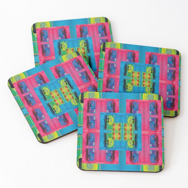 Item preview, Telephones pink tile pattern designed and sold by Raduna.