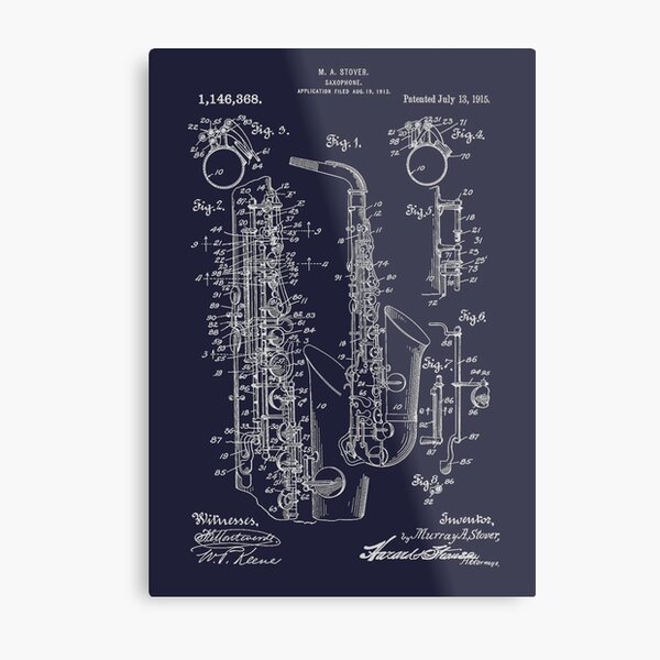 Saxophone Metal Print