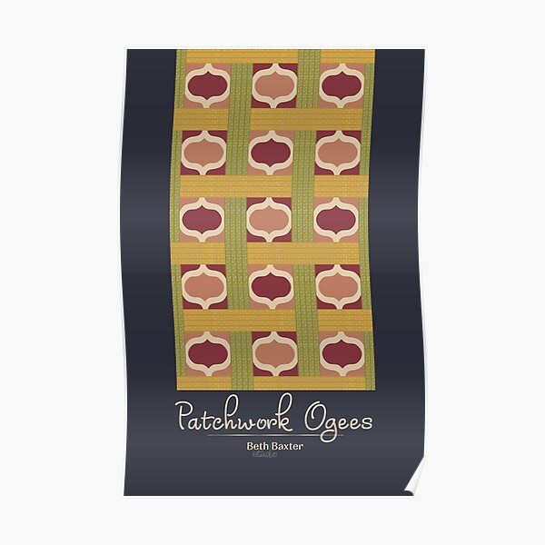 Patchwork Ogee in Magical Colors Poster
