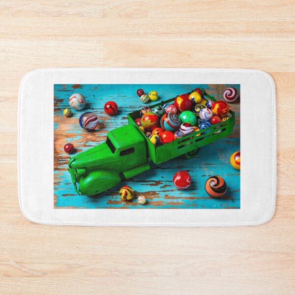 Item preview, Toy Green Truck And Colorful Marbles designed and sold by Garry Gay.
