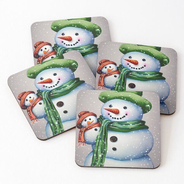 Item preview, Cute Snowman holding a Baby Snowman under the Snow designed and sold by DreamyEscapism.