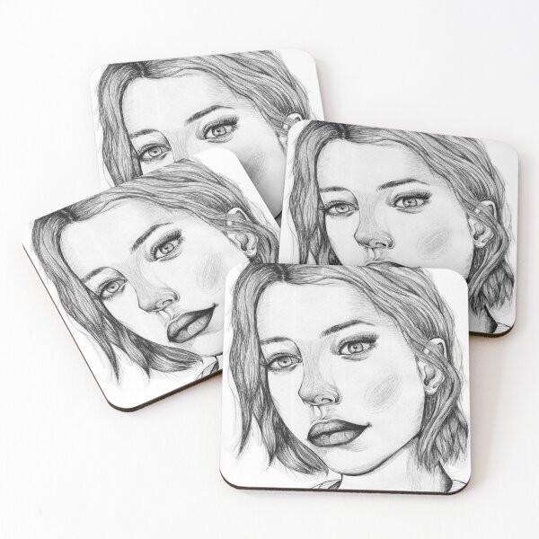Item preview, Aesthetic girl portrait designed and sold by ItsPaulaaArt.