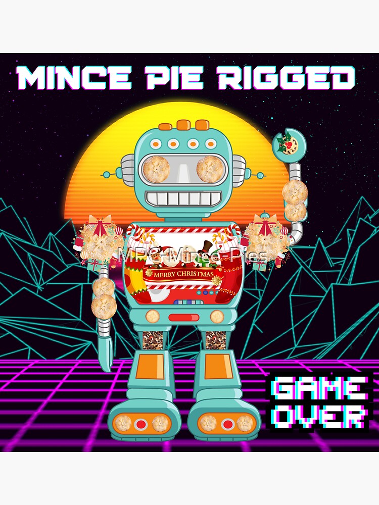 "Mince Pies Mince Pie Rigged" Sticker for Sale by MPCMincePies