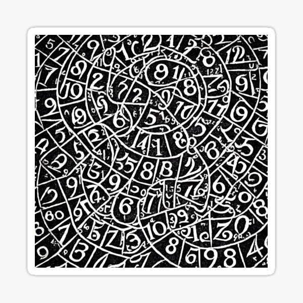 "Numerology Art" Sticker for Sale by Planetporridge | Redbubble