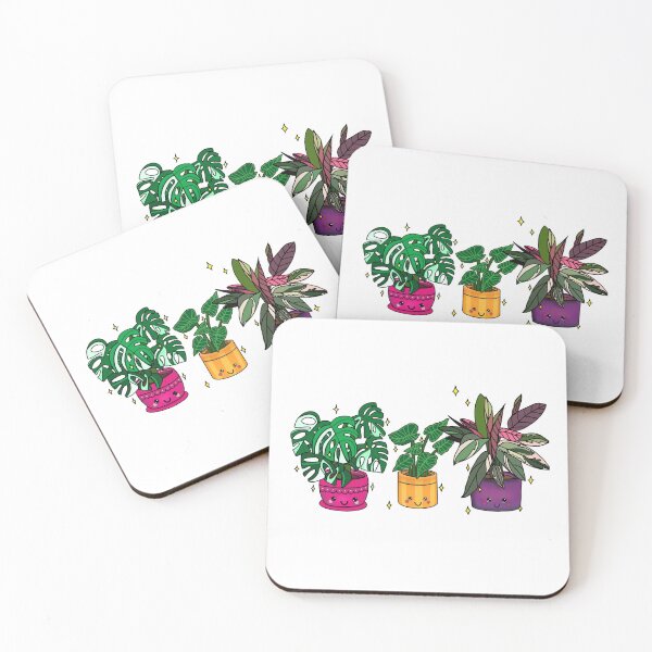 Item preview, Happy Plants: Monstera, Tricolor, Alocasia potted plants designed and sold by toriarsenault.