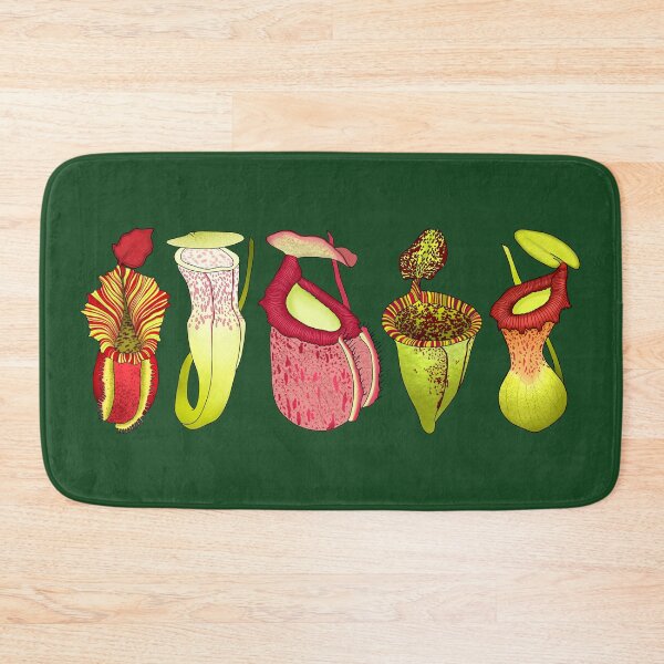 Item preview, Five Carnivorous Nepenthes Pitcher Plants on Dark Green designed and sold by NepenthesArt.