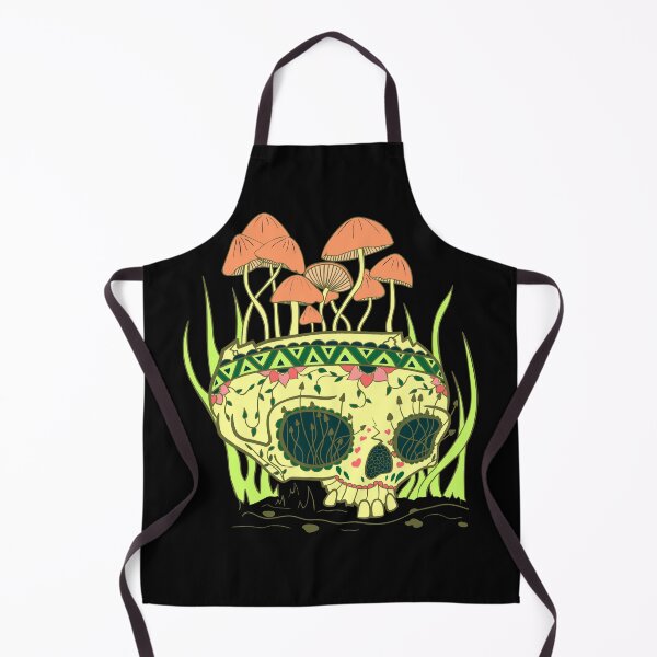 Item preview, Skull with mushrooms colored designed and sold by camelsvg.