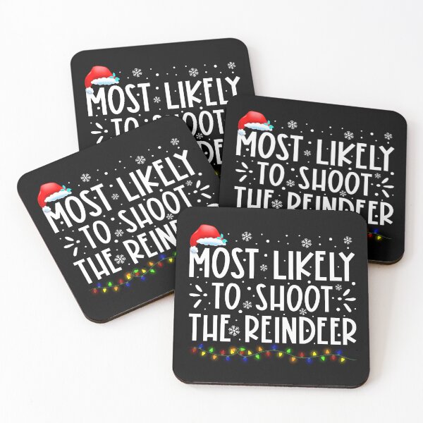 Item preview, Most Likely To Shoot The Reindeer Family Christmas Holiday T-Shirt designed and sold by Trendy Shirt.