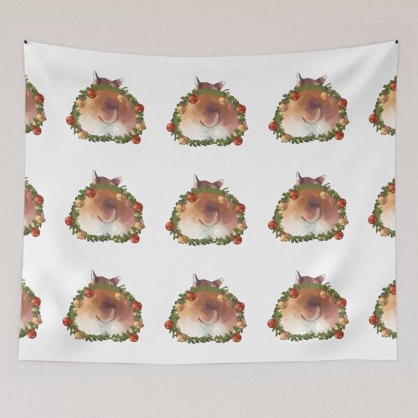 Item preview,  Christmas corgi wreath designed and sold by ArtInPi.