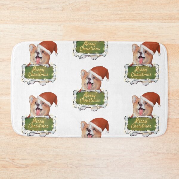 Item preview, Christmas corgi merry christmas designed and sold by ArtInPi.