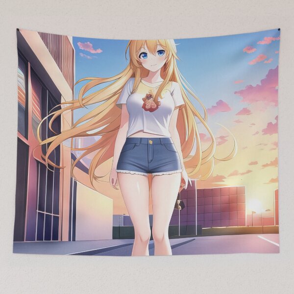 Item preview, Anime girl on the streets poster designed and sold by 100PercentOtaku.