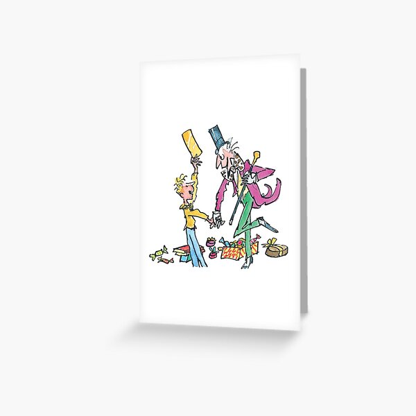 Charlie et la chocolaterie - Ticket d'or pour Willy Wonka - Roald Dahl & Quentin Blake Carte de vœux