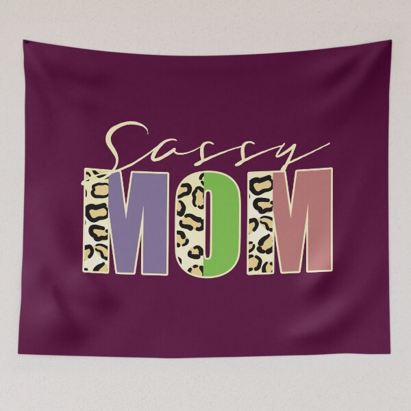 Item preview, Sassy Mama Leopard Print Text Retro Family Quote designed and sold by CRHPOD20.