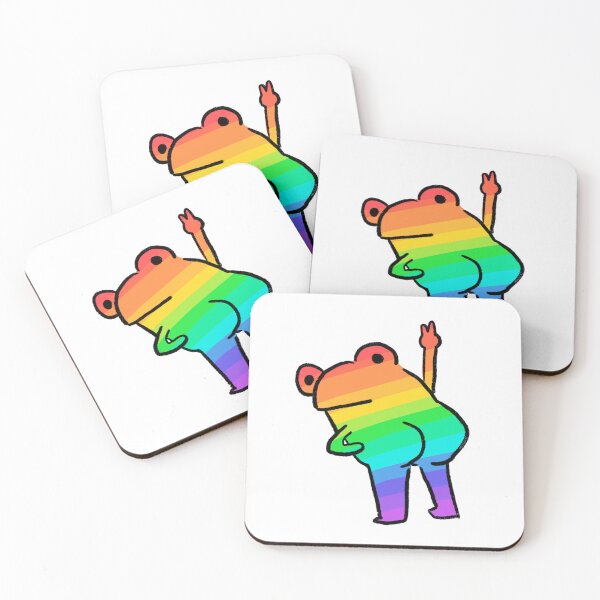 Item preview, Cheeky Frog | Rainbow Striped Frog designed and sold by iristocat.