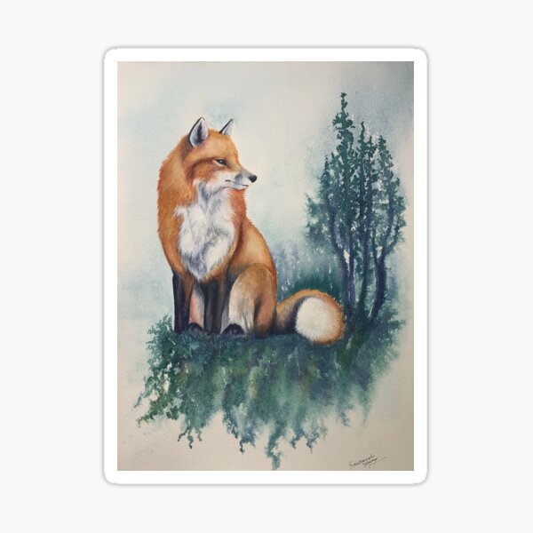 Item preview, Watercolor Fox designed and sold by Savannah Thoeny.