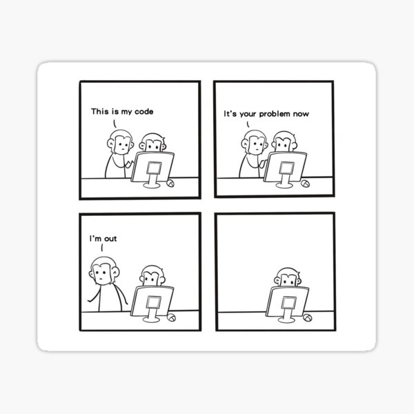 "programming memes handover" Sticker for Sale by developerfriday