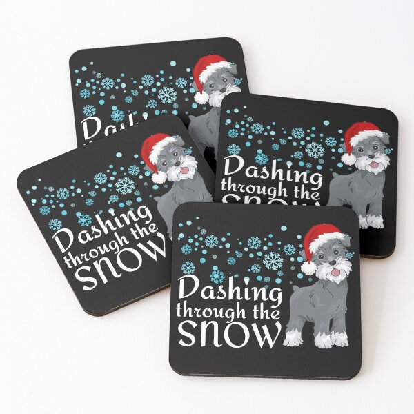 Item preview, Dashing through the snow with my Schnauzer dog designed and sold by TreetopStudios.