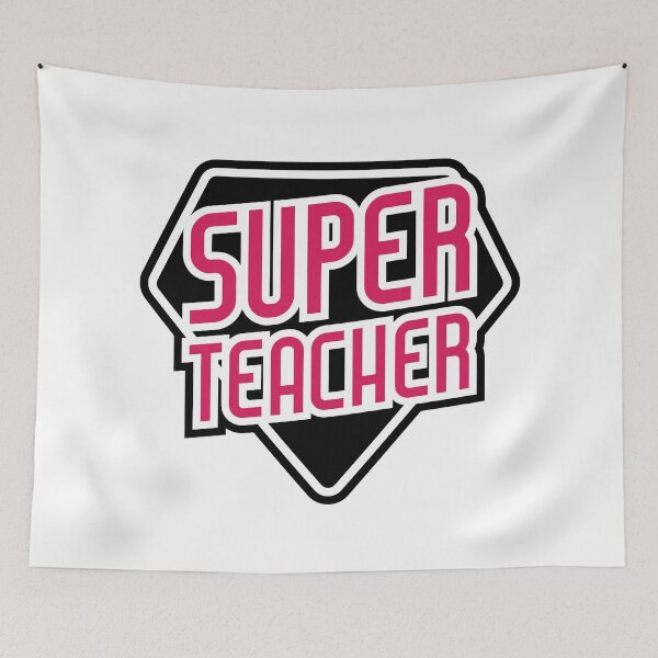 Item preview, Super Teacher - Education Teaching Hero designed and sold by MarkFiveDesign.