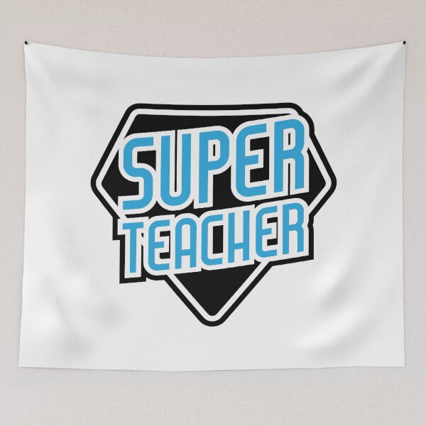 Item preview, Super Teacher - Education Teaching Hero designed and sold by MarkFiveDesign.