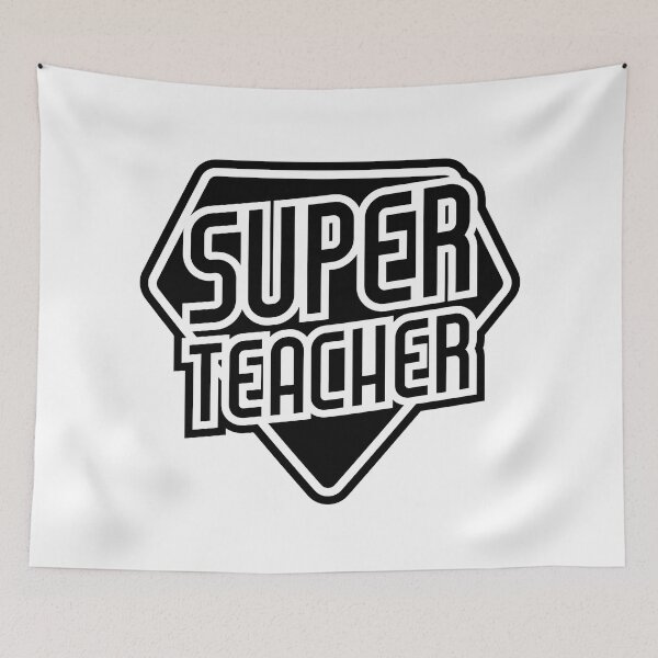 Item preview, Super Teacher - Education Teaching Hero designed and sold by MarkFiveDesign.