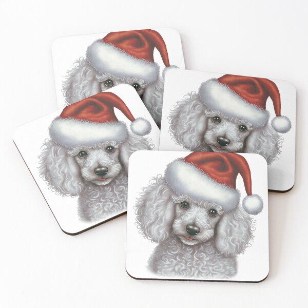 Item preview, White Toy Poodle Puppy Christmas Design designed and sold by Deanna Cathcart.