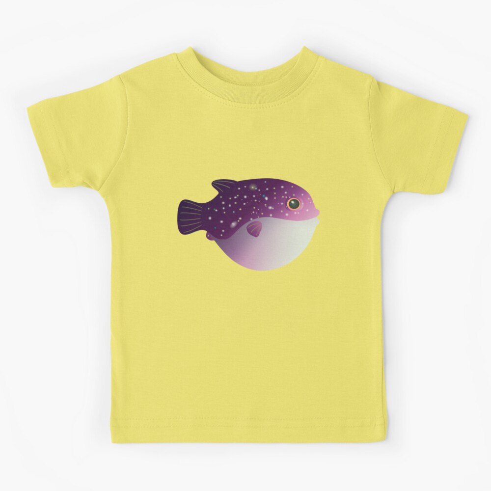 puffer fish blow fish purple galaxy cute pufferfish Kids T-Shirt for Sale  by MiraNomegusta