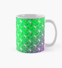 White Unicorn Pattern (Green & Purple) Mug