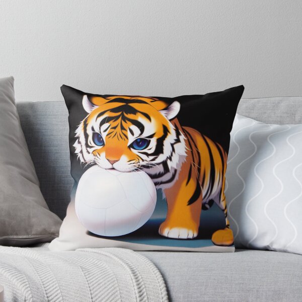 Item preview, Cute Baby Tiger Playing with Soccer Ball designed and sold by BAYFAIRE.