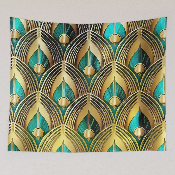 Item preview, Golden futuristic patterns texture designed and sold by IA-Power.