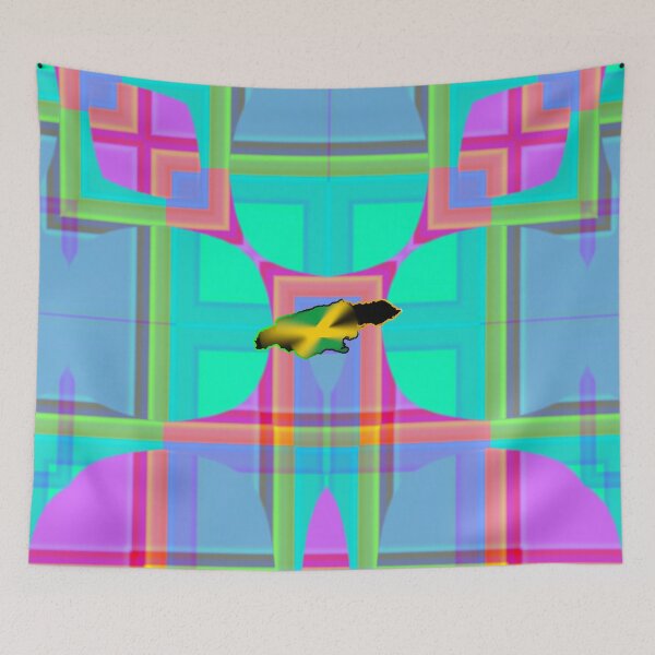 Item preview,  UNFORGETTABLE WEST INDIES CHRISTMAS SOUVENIRS - UNIQUE ABSTRACT CARIBBEAN GEOMETRIC PATTERN - GREATJAMAICAN VIBES FLAG INSPIRATION designed and sold by Ralek.