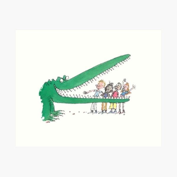 The Enormous Crocodile - Roald Dahl & Quentin Blake Art Print