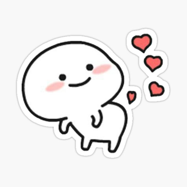 "Cute Pentol Butt Shooting Love" Sticker for Sale by malconerh | Redbubble