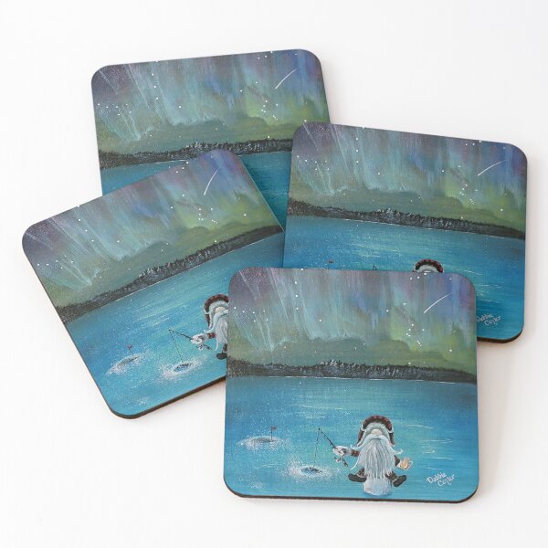Item preview, Gnome Ice Fishing under Aurora designed and sold by Debbie Center.