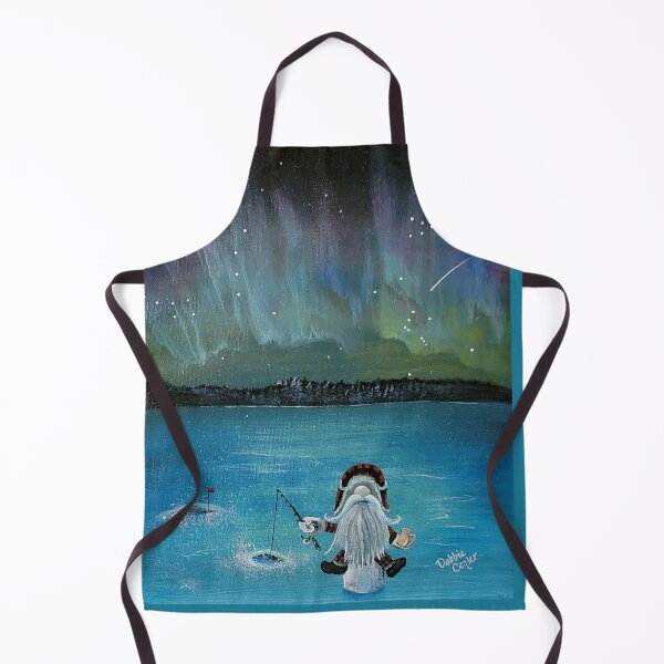 Item preview, Gnome Ice Fishing under Aurora designed and sold by Debbie Center.