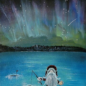 Ice fishing gnome  Fishing gnome, Fairies elves, Christmas pictures