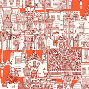 Artwork thumbnail, Mexico City toile fire by scrummy