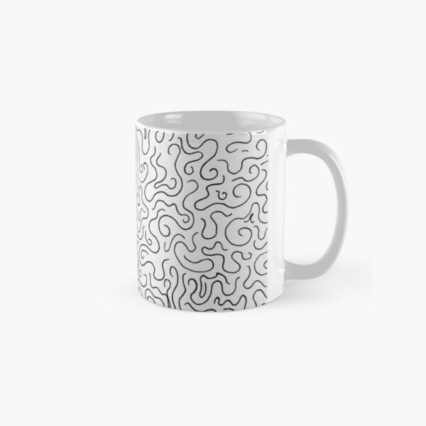 Black and White Squiggly Pattern Classic Mug