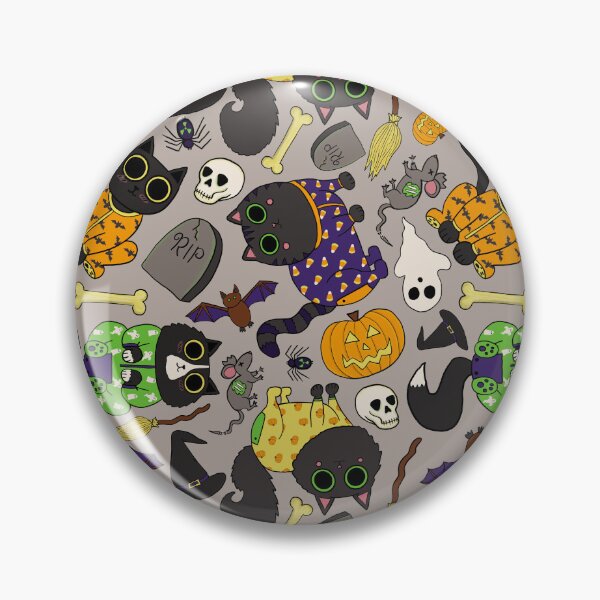 Item preview, Halloween Cats Pajamas Pattern - Spooky Cute Black Cats Pattern - Halloween Purple Black Cats Pattern - Cloudy designed and sold by EcoElsa.