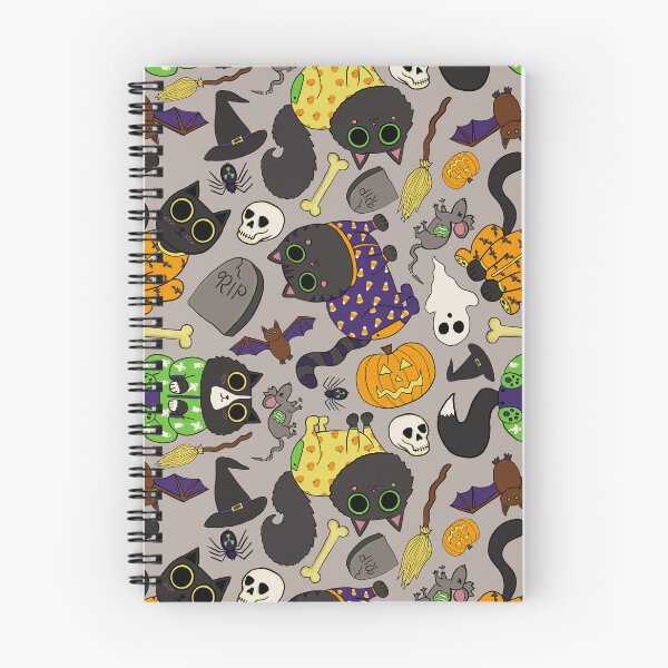 Item preview, Halloween Cats Pajamas Pattern - Spooky Cute Black Cats Pattern - Halloween Purple Black Cats Pattern - Cloudy designed and sold by EcoElsa.