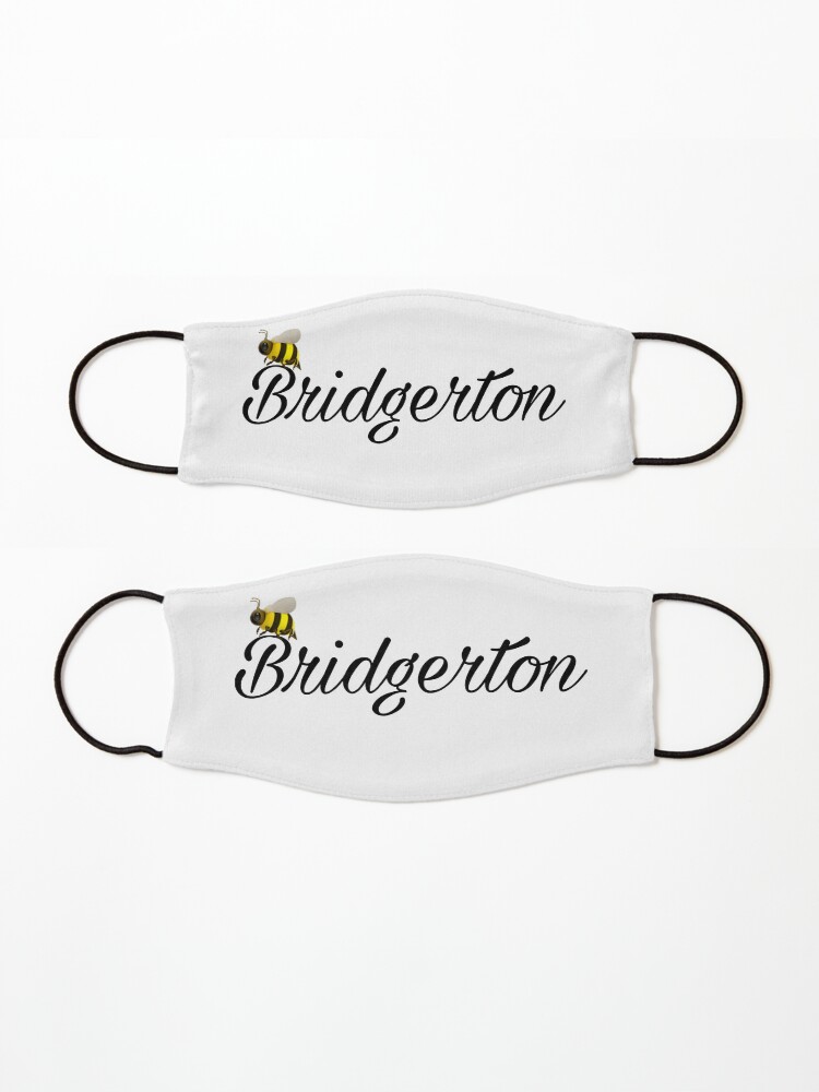 Alternate view of Bridgerton bee logo name Mask