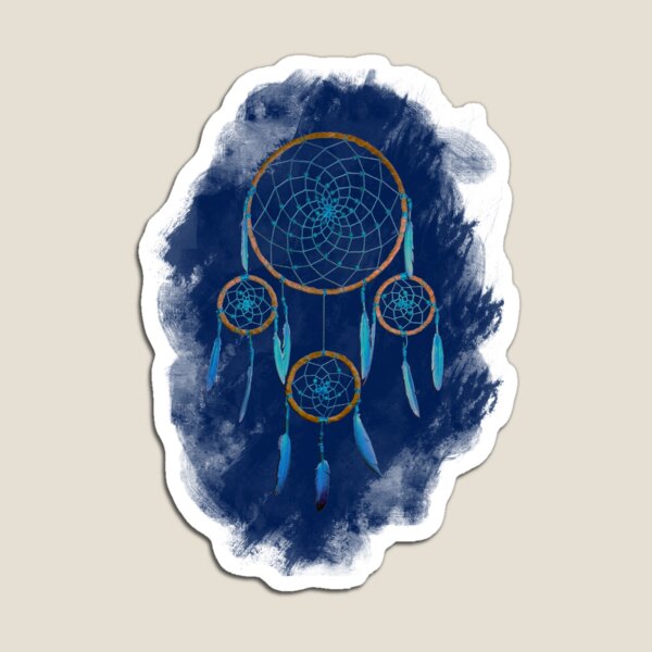 Item preview, Dreamcatcher Turquoise: fondo azul designed and sold by Wundorsmid.