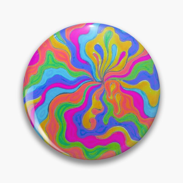 Item preview, Groovy Hippie Abstract Wavy Design designed and sold by CosmicHeartSeed.