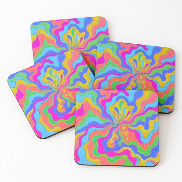 Item preview, Groovy Hippie Abstract Wavy Design designed and sold by CosmicHeartSeed.