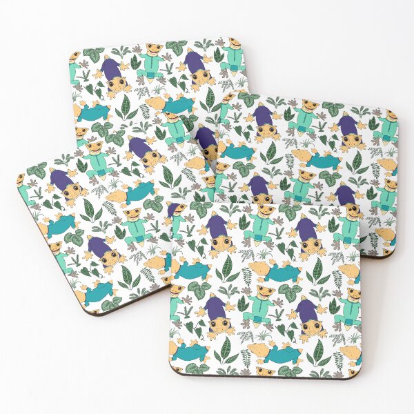 Item preview, Crested Gecko in Pajamas pattern - lizards in pajamas pattern - White designed and sold by EcoElsa.