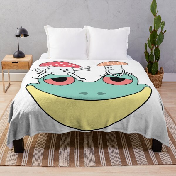 Item preview, Cute Mushroom Characters Sitting On Frog T-Shirt designed and sold by Poly-Apparel.