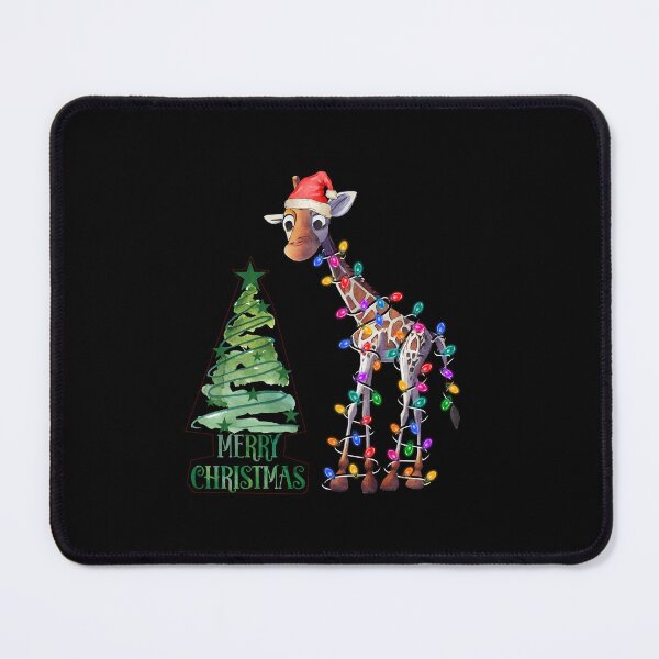Item preview, Giraffe Logo - Christmas Giraffe - Giraffe Silhouette - Giraffe Wrapped In Lights And Christmas Tree designed and sold by ImagesDesigns.